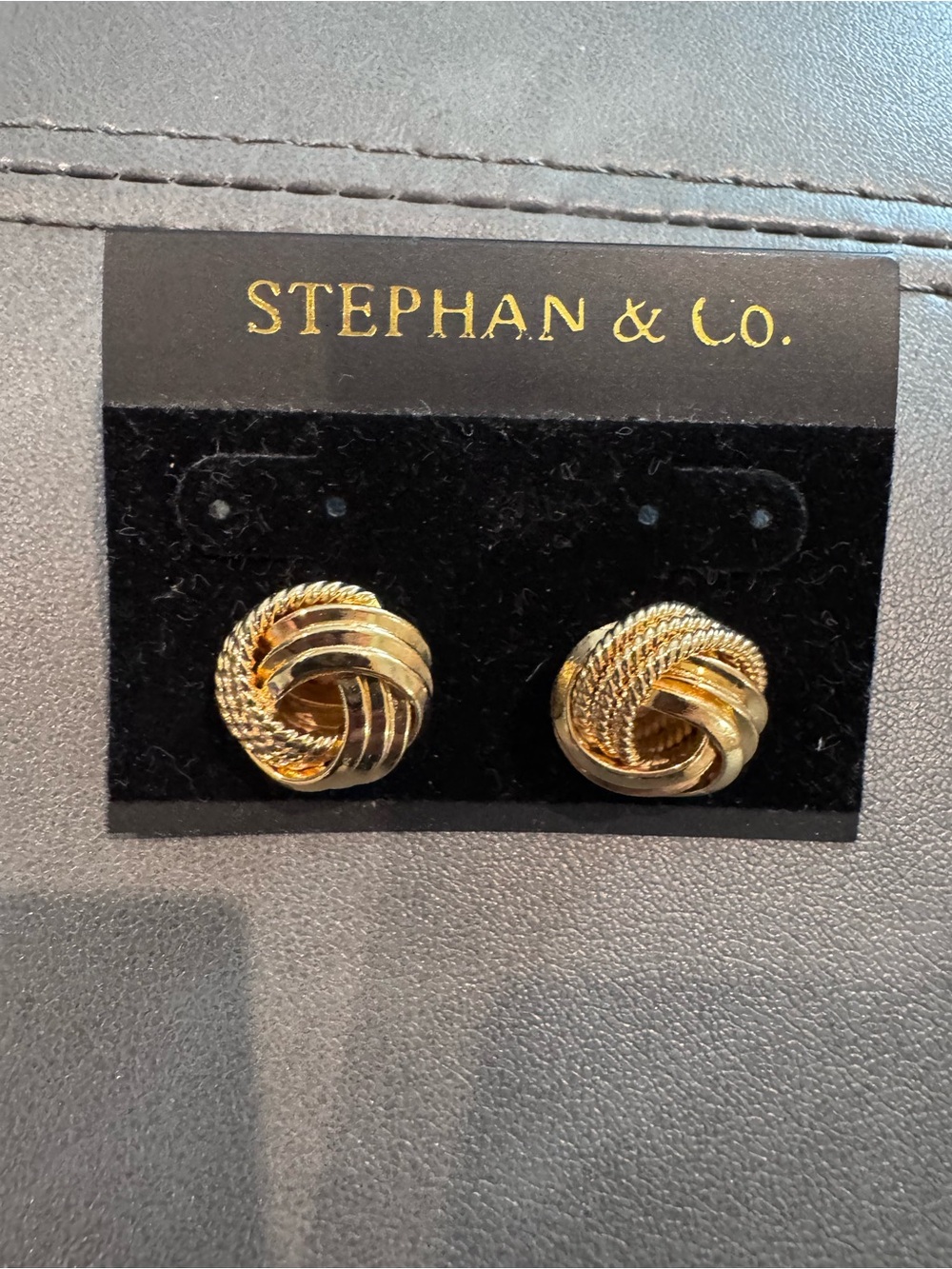 Stephan & Co Vintage Gold-Tone Twisted Knot Earrings